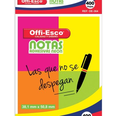 NOTAS ADHESIVAS NEON - REF. OE-364