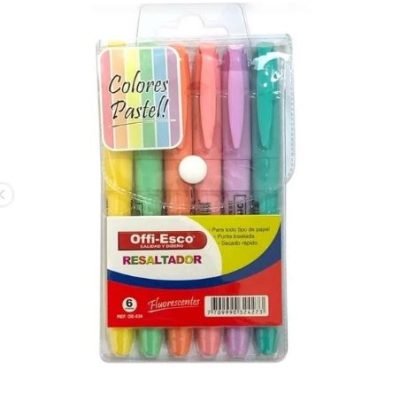 Resaltador pastel x6 - Offi-Esco