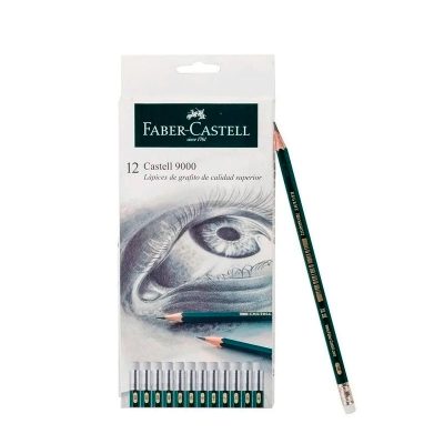 Lápiz Grafito de dibujo Faber Castell 9000 X 12 Unidades