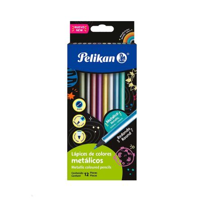 Lapices de Colores Metalizados x 12 Und - Pelikan