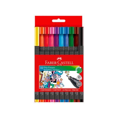 Rotuladores Grip Finepen punta 0.4 X10 Unidades - Faber Castell