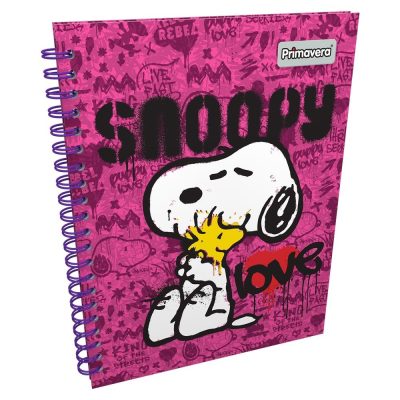 Cuaderno argollado grande pasta dura 5 materias Snoopy – Primavera