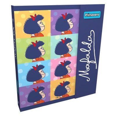 Folder 3 argollas con solapa Mafalda – Primavera