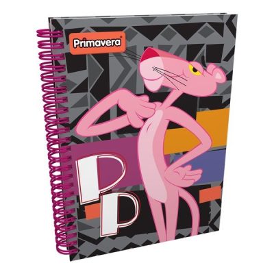 Cuaderno argollado pasta dura 5 materias Pantera Rosa - Primavera