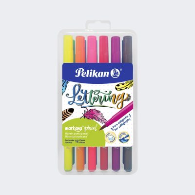 Plumones punta pincel Lettering x12 - Offi-Esco