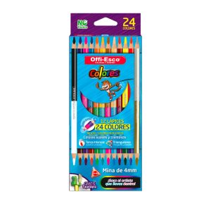 Colores Offiesco Triangulares Doble punta 12 lápices / 24 colores OE-142